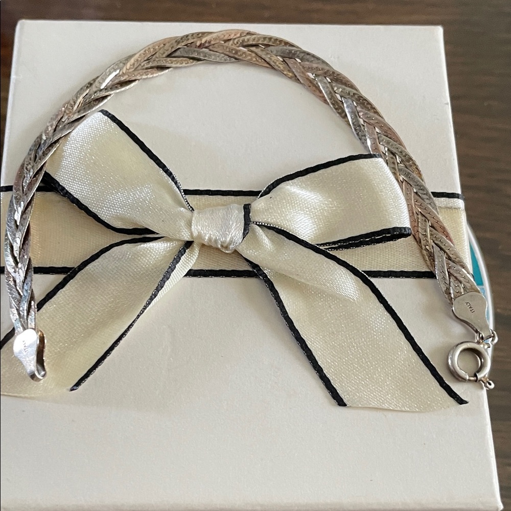 Elegant Silver Braided Bracelet